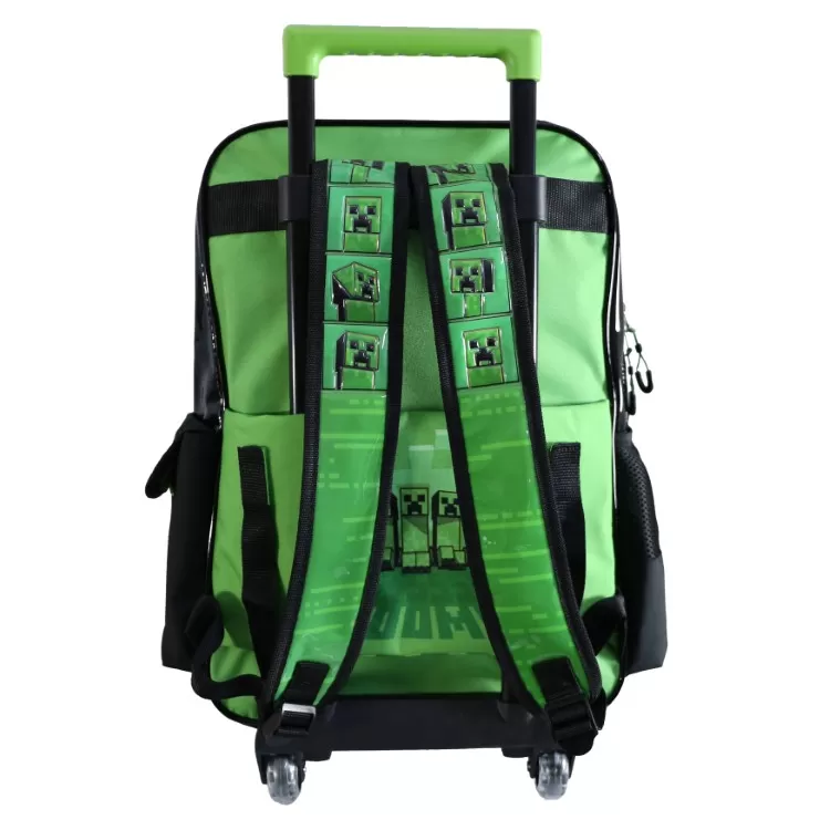 Mochila Escolar Cresko 2026 Minecraft 18" con Carro Art.MI219